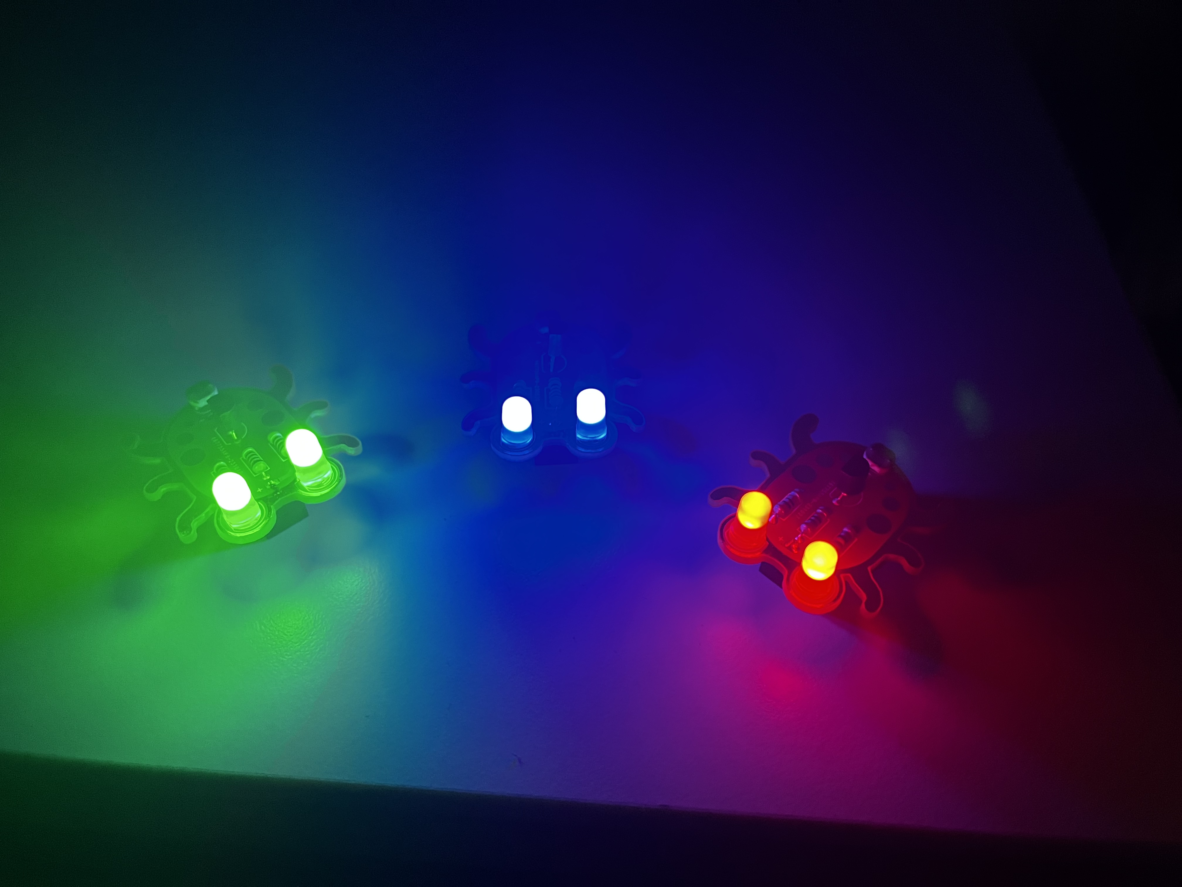 LED ladybug soldered during a summer soldering class